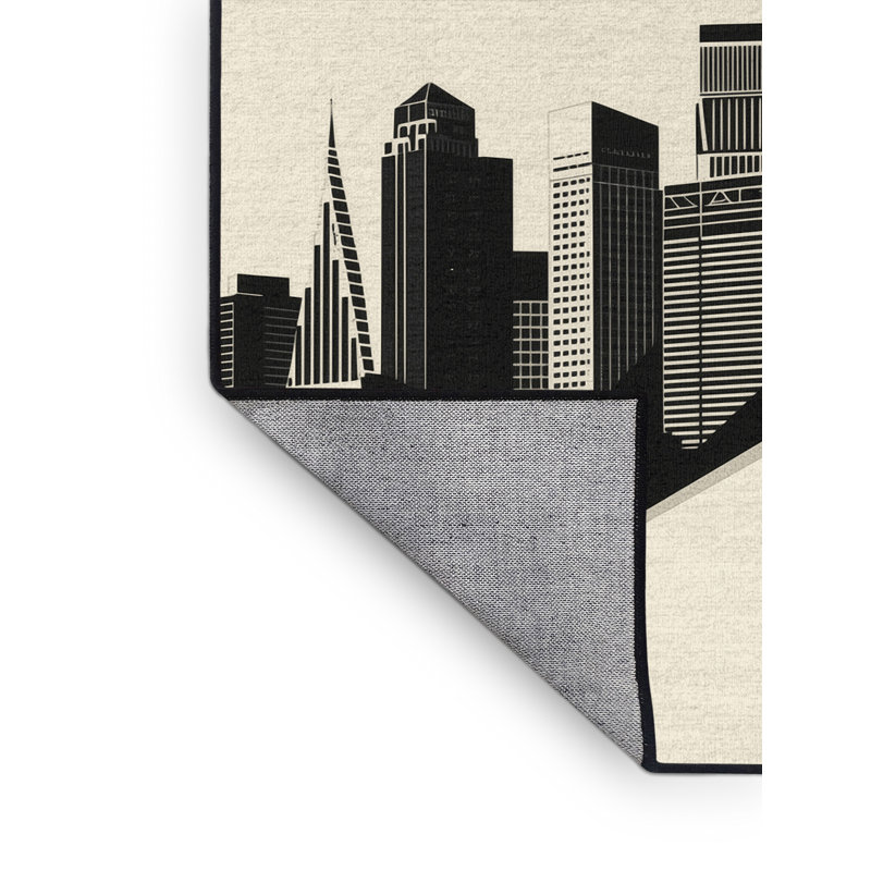 Tapis beige et moderne à motif géométrique lavable à la machine Paizlei, 2 x 5