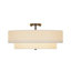 Plafonnier semi-encastré cylindrique en tissu 4 lumières-549500520