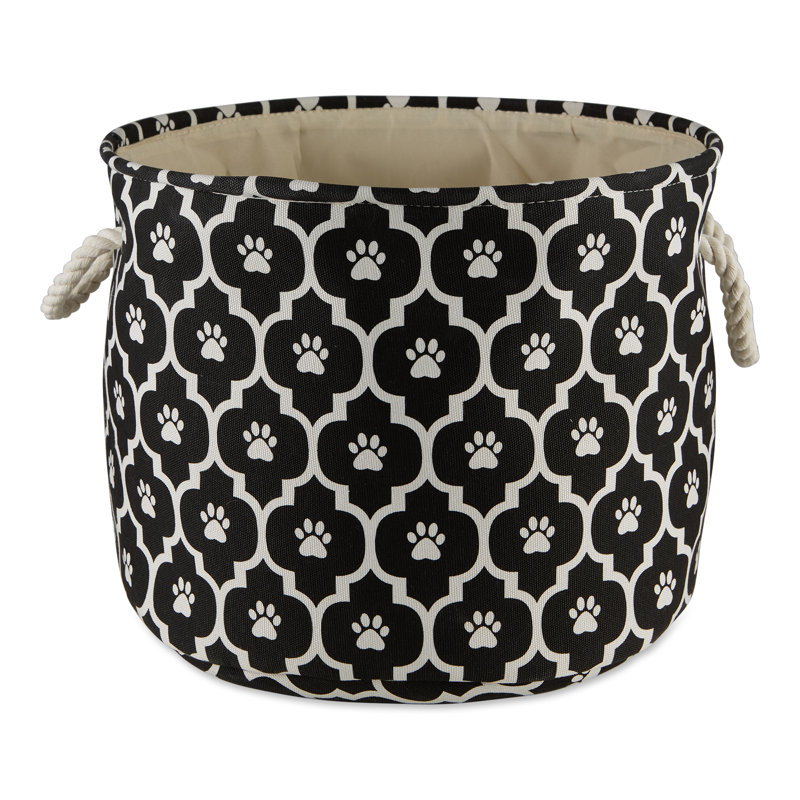 Tucker Murphy Pet™ Fabric Decorative Bin, Black, 9" H x 12" W x 12" D