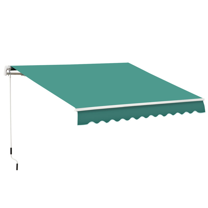Auvent rétractable, H 0,01 po x l 96,5 po x P 155,5 po, Vert, Couleur unie