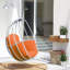 Fauteuil à œufs suspendu, hamac avec balançoire, orange