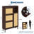 Natural Rattan Shoe Cabinet – Freestanding Storage Organizer with 3 Turn Drawers & 5-Tier Shelves – Modern Entryway, Hallway, Closet Furniture – Deep Cherry Color-401216287