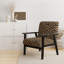 Fauteuil d'appoint rembourré brun Python II