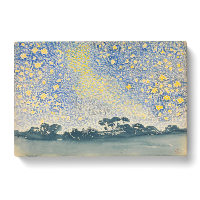 Landscape With Stars Vol.1 by Henri-Edmond Cross - Wrapped Canvas Painting, 40cm H x 60cm W x 3cm D