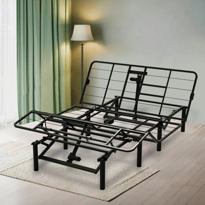 Base de lit réglable avec tête et pied inclinables, moteur silencieux pour grand lit, gravité zéro, deux ports USB A + C, télécommande avec ZG et clés de mémoire