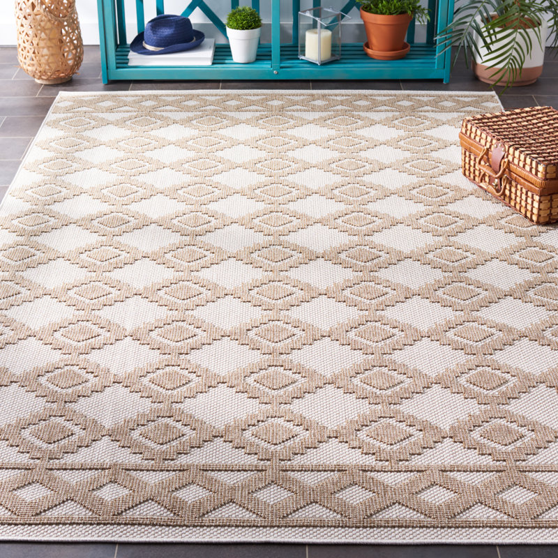 Kimm Performance Geometric Indoor/Outdoor Area Rug, Rectangle 5'3" x 7'6"