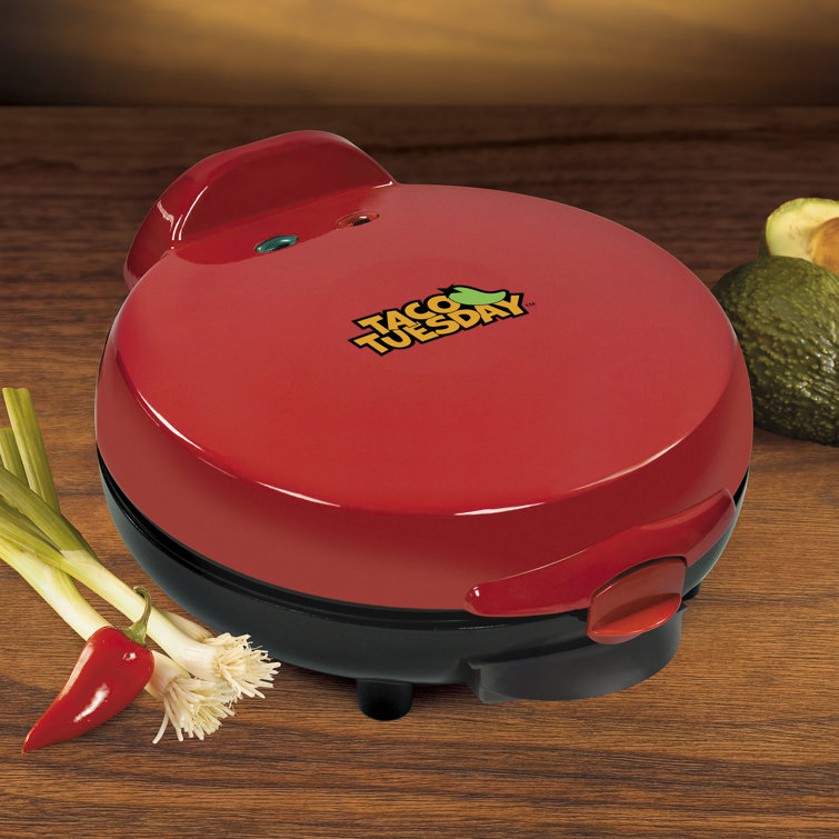 6-Wedge Electric Quesadilla Maker with Extra Stuffing Latch