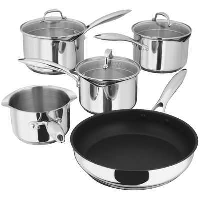 Stellar 8-Piece Stainless Steel Pan Set