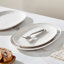 3 piece oval stoneware serving platter set,16in/14.7in/13.5in
