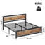 Base de lit pour très grand lit industriel avec tête de lit sans sommier tapissier, cadre de lit pour très grand lit facile à assembler 14 po-1919709935