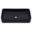 Lavabo de salle de bain vasque rectangulaire en céramique noire 24 po x 13,5 po
