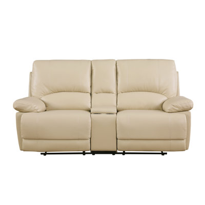 76" Faux Leather Pillow Top Arm Reclining Sofa by Red Barrel Studio