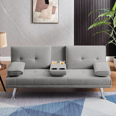 Weissport 65'' Upholstered Convertible Sofa