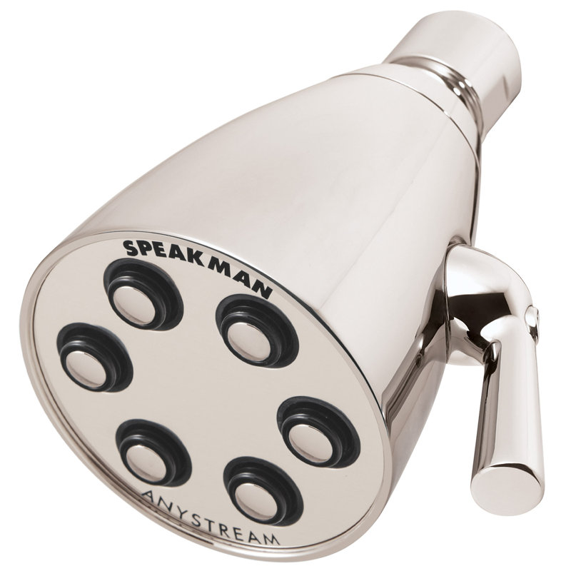 Icon Anystream Multi Function Adjustable Shower Head, Polished Nickel, 2.5 GPM