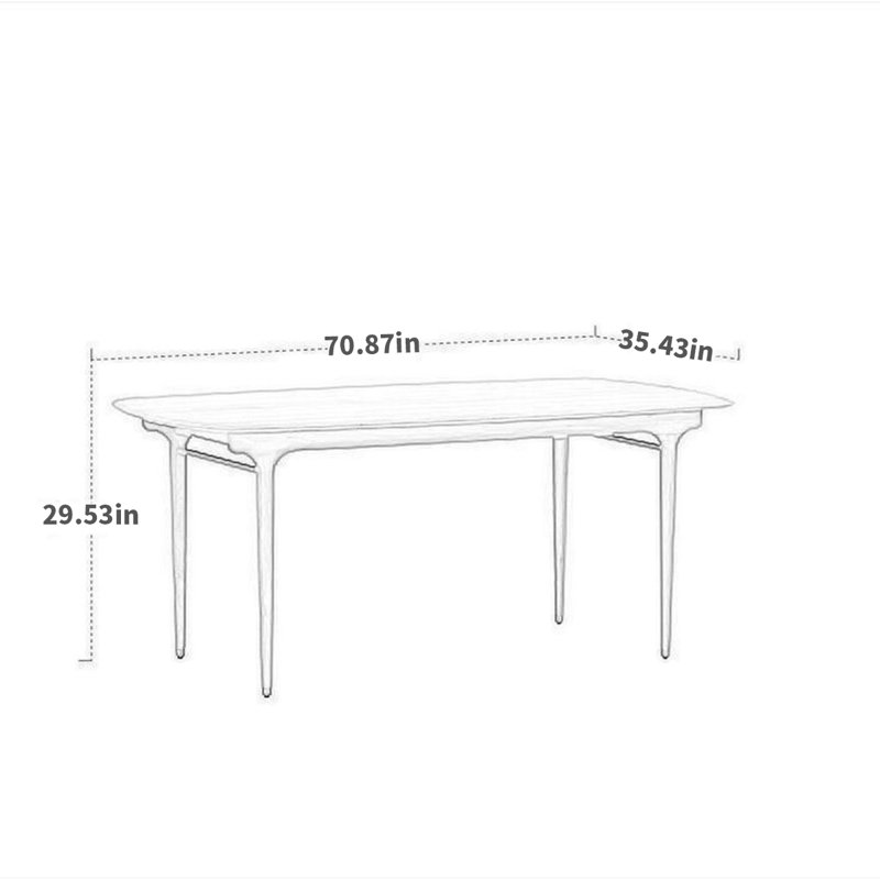 Table de salle à manger Sayana, H 29,53 po x L 70,87 po x l 35,43 po