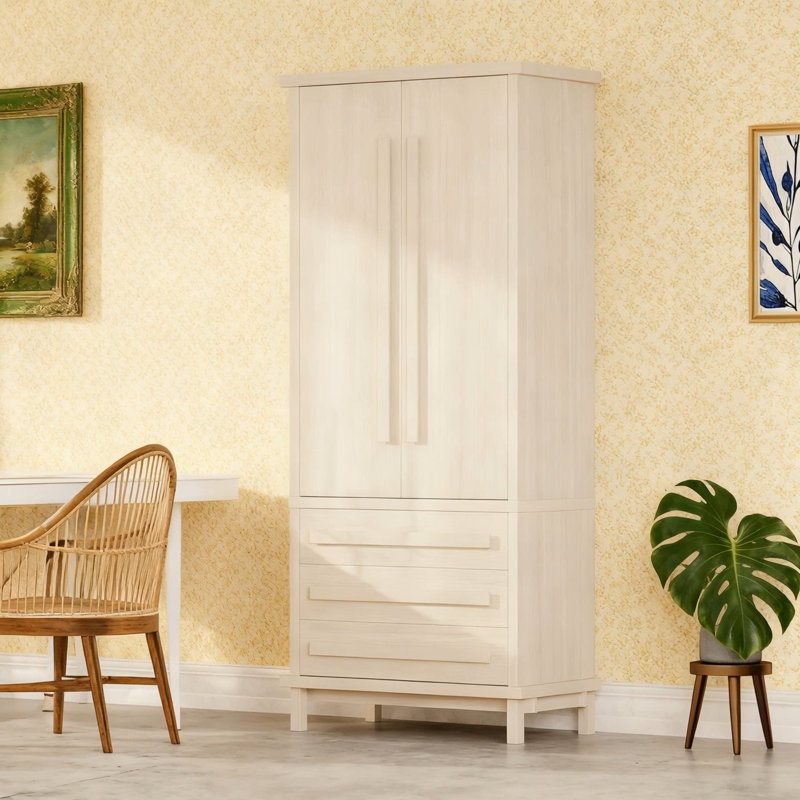 Armoire de cuisine 70 "avec 2 tablettes d'armoire, armoire de rangement luxueuse avec 6 tablettes de porte et 3 tiroirs pour la cuisine, la salle à manger,