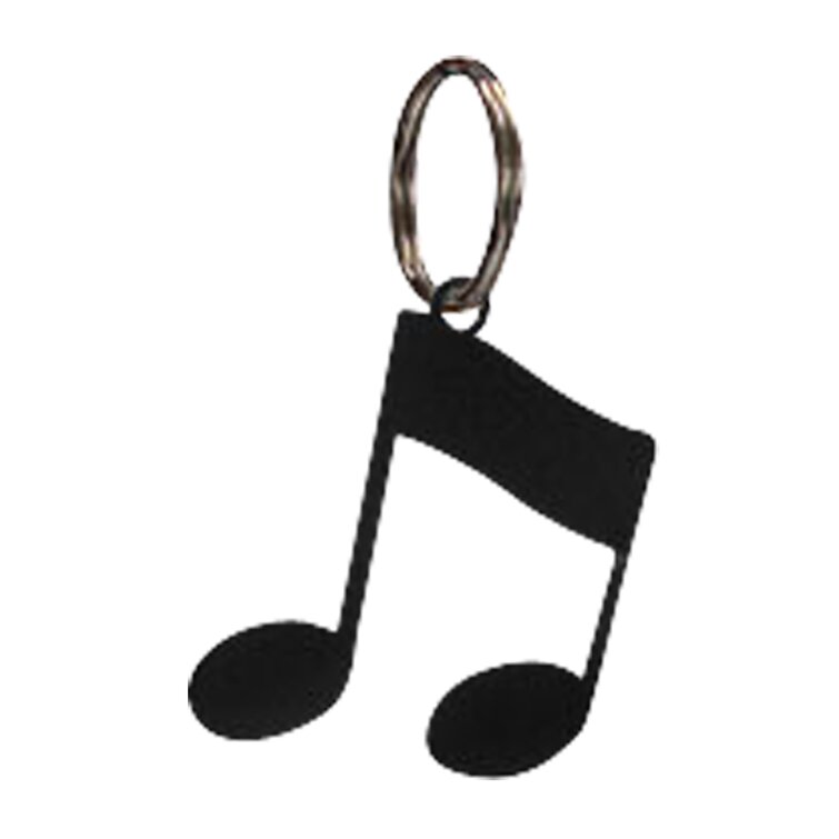 Black logo band key ring