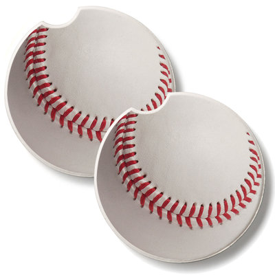 Ensemble de 2 sous-verres de baseball en pierre