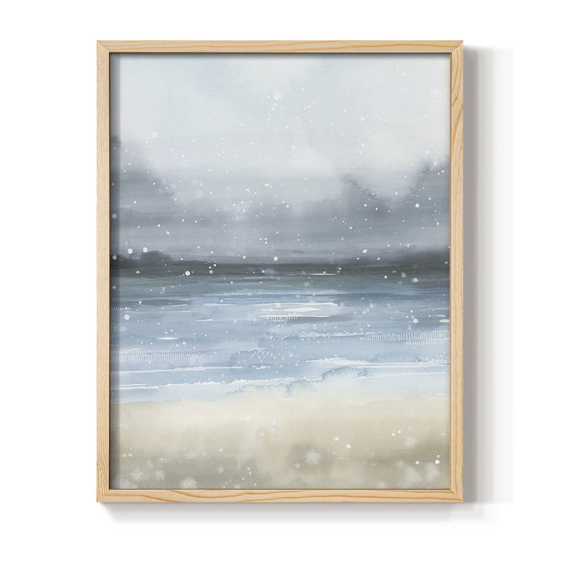 Étoiles et la mer I, reproduction encadrée - bois massif, H 21 po x l 17 po