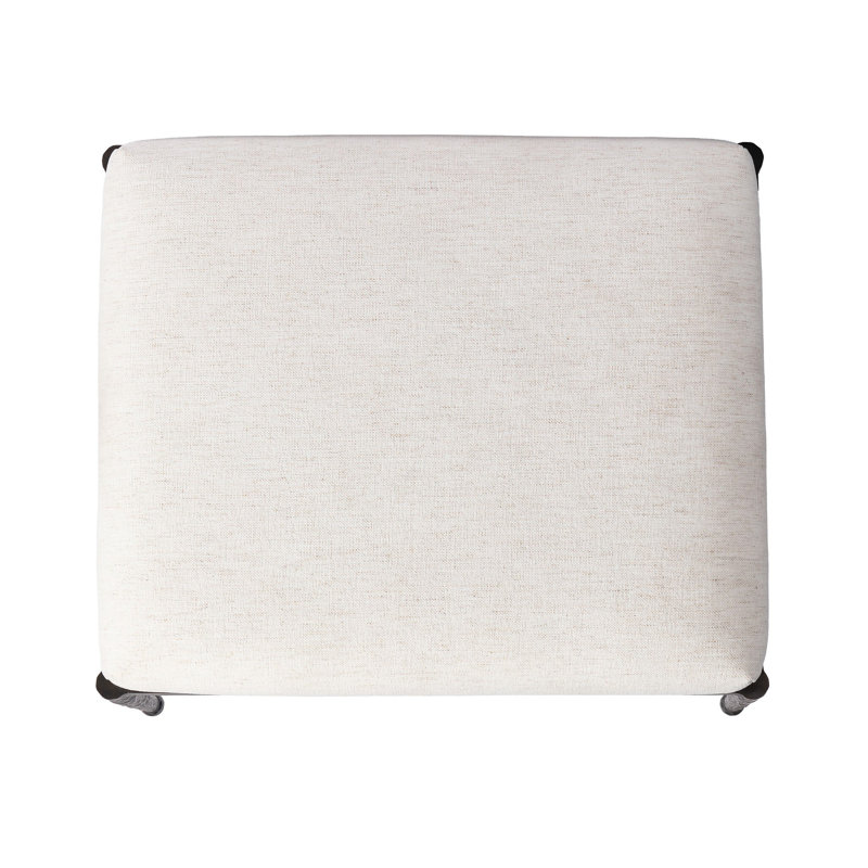 JADE Upholstered Accent Stool, Crypton Nomad Snow