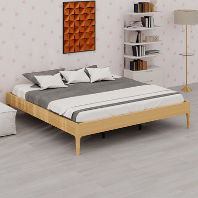 Lit plateforme élégant avec un style minimaliste moderne
