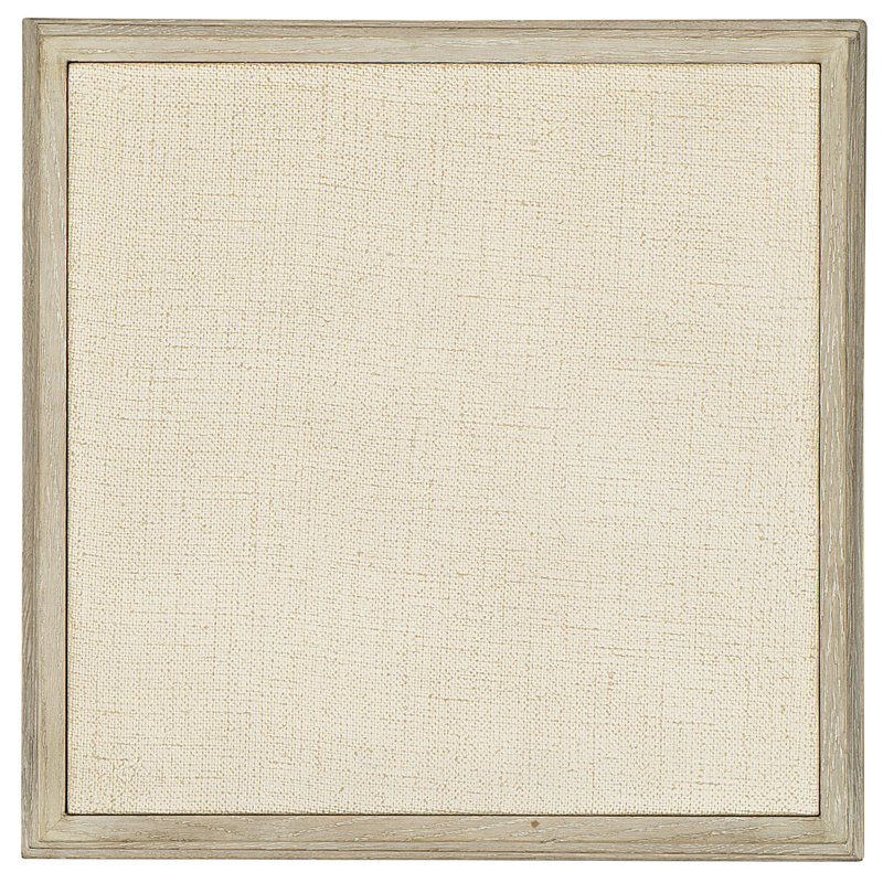 Beige and White Oak Transitional Square End Table