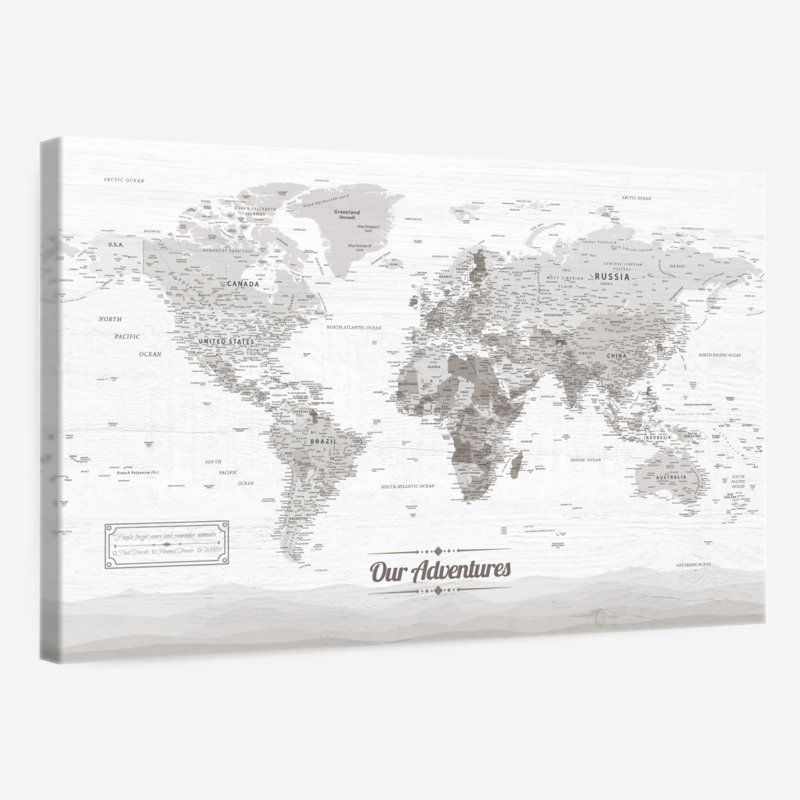 Our Adventures III Pin's World Amrico, H 34 po x l 51 po