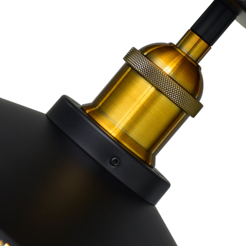 Luminaire encastré moderne / industriel (1 lumière, base E26, compatible avec DEL) avec finition noire - parfait pour le couloir, le vestibule ou la salle de lavage