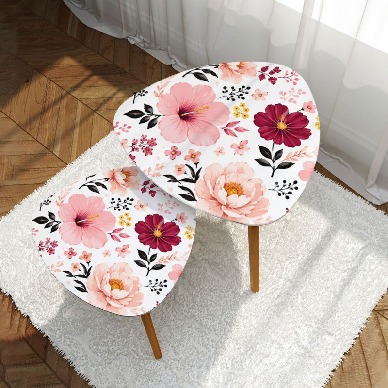 Ensemble de 2 tables basses gigognes Triangle