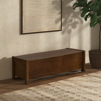 Banc de rangement en bois Tyrell