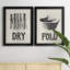 Vintage Laundry II - Ensemble de 2 encadrements d'art textuel sur toile-1382886340-1382886361