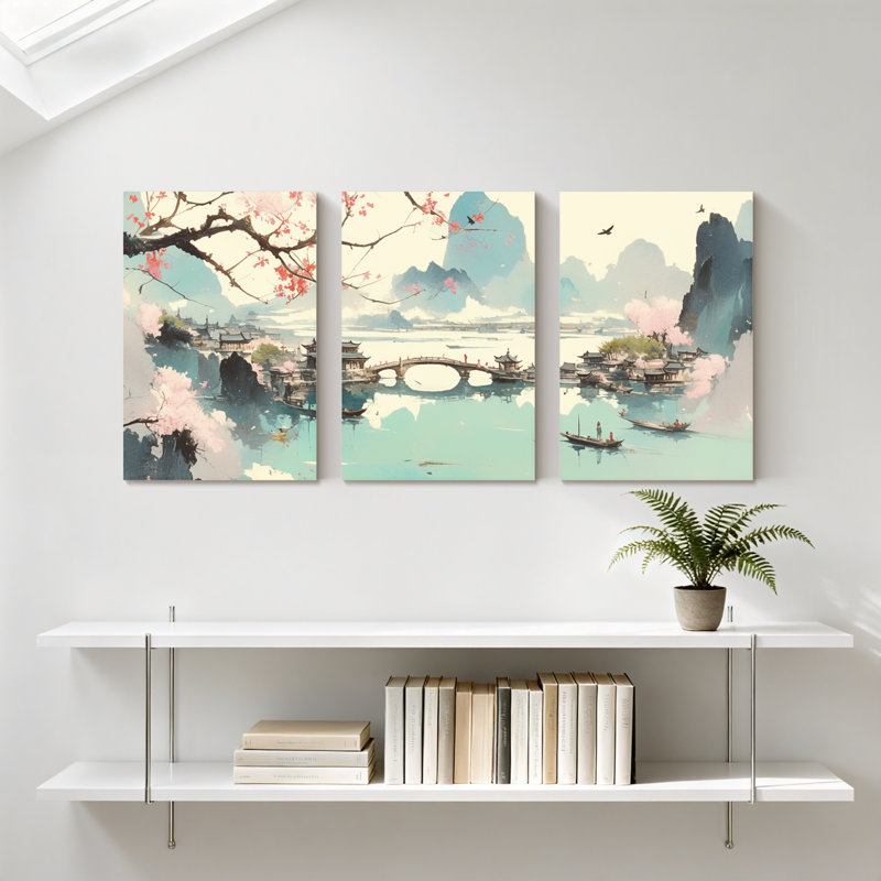Paysage et nature Cherry Blossom Bridge, H 24 po x l 48 po