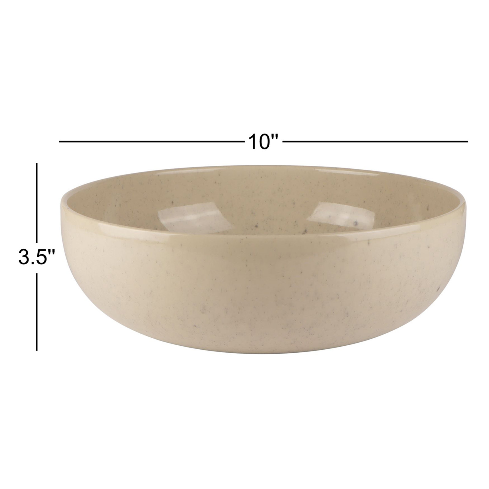 Barr Uno Speckle Salad Bowl 10", Ivory