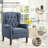 Angiolino Upholstered Button Tufted Small Accent Chair Armchair-1381443099