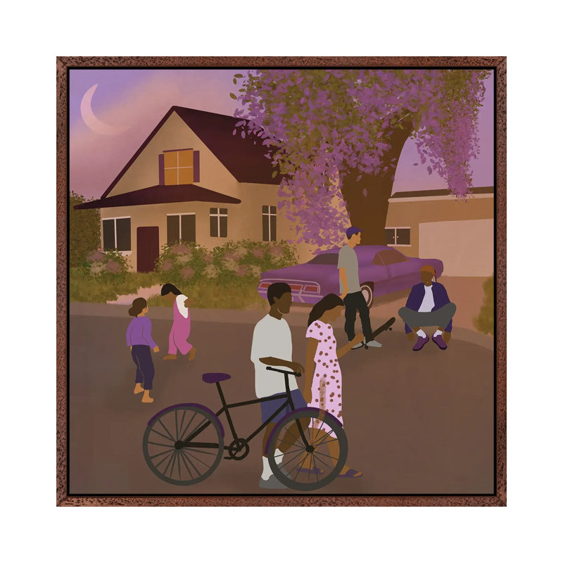 Purple by Sarah Dahir - Gallery-Wrapped Canvas Giclée on Canvas, Classic Wood Framed, 93.98 cm H x 93.98 cm W