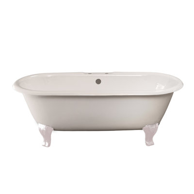 Strom Living Como Cast Iron with 5.5' Double Ended Deco Leg Tub and 7" Faucet Holes