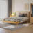 Mid Century Modern Bed Frame – Platform Bed with Headboard Included-489748623-489748617