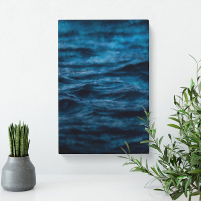 Dark Water in Blue - Wrapped Canvas