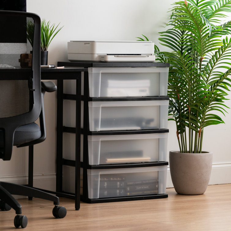 Rebrilliant Storage Bin W/ Sliding Door - Gray