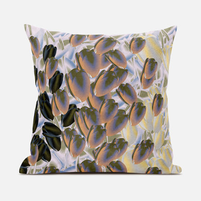 Housse et insert de coussin décoratif intérieur / extérieur en mélange de polyester