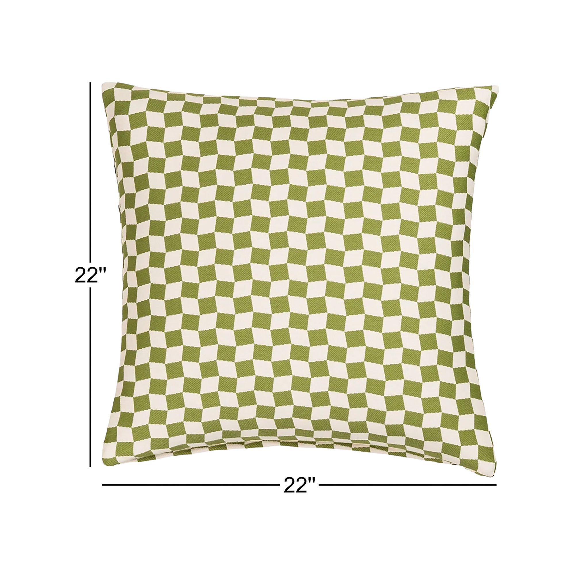 Deco Arch Accent Pillow, Green Geometric, Feather, Square 22"
