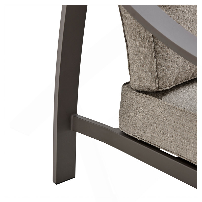 Canapé d'extérieur en aluminium brun Umbriax