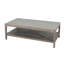 Table basse Fela, plateau rectangulaire de 52 pouces, bois massif brun naturel