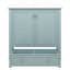 Meuble-lavabo de 30 po avec lavabo à encastrer, armoire rectangulaire, structure en bois massif et compartiments réglables dans des glissières de tiroir