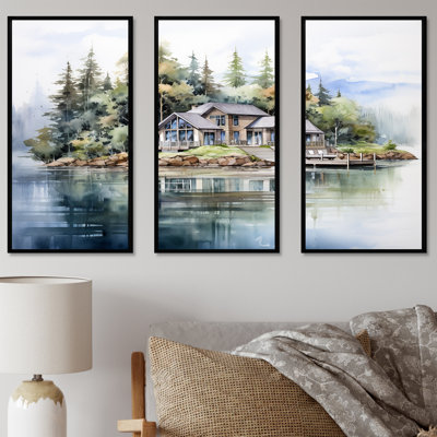 Ensemble d'art sur toile Lake House