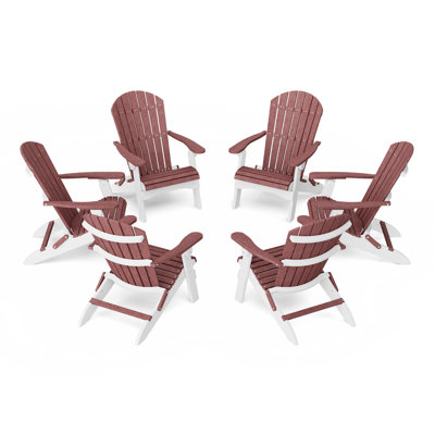 Heritage Folding Adirondack Chairs Set Of 6