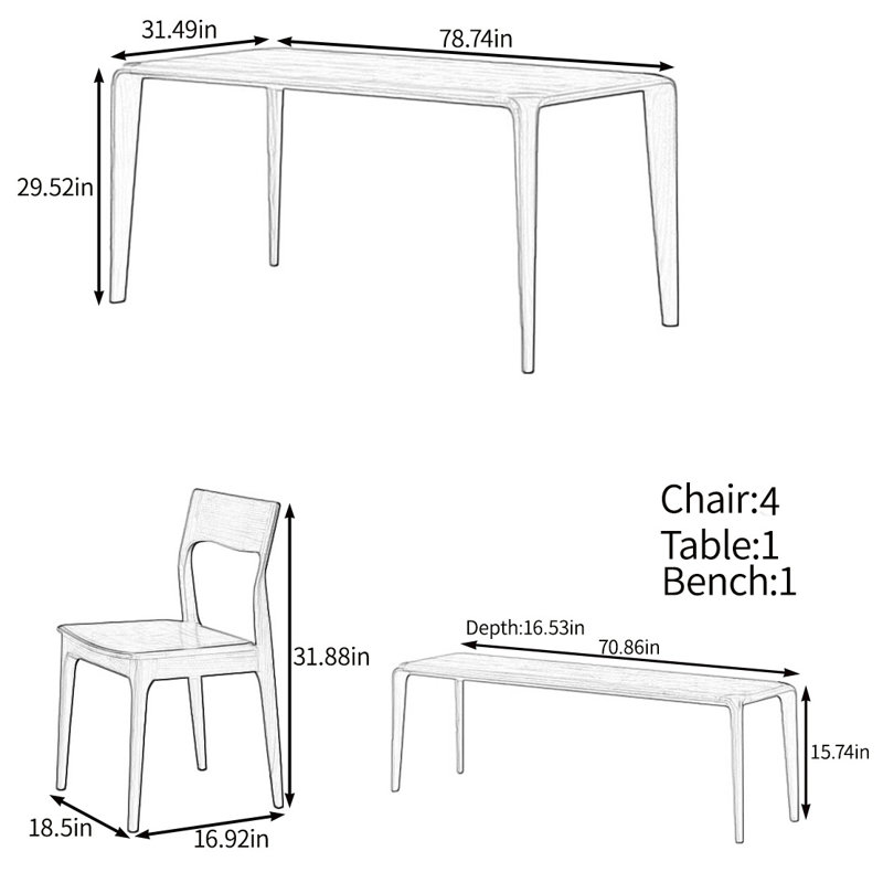 Ensemble de table élégant et pratique