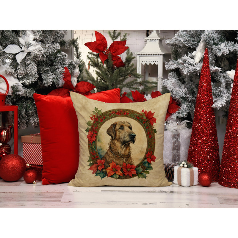Coussin décoratif intérieur / extérieur en polyester Christmas, Carré, 18 po x 18 po