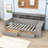 Wood 2 Drawers Daybed with Built-in Desk and Storage Shelves-163415966-164052771