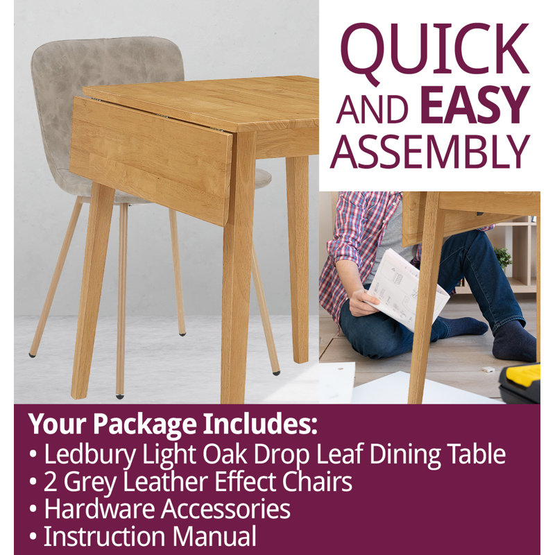 Langdon 2 - Person Drop Leaf Dining Set